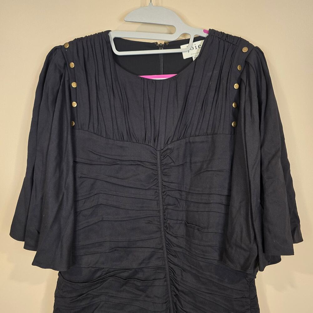 NEW NWT Women's Joie Black "Foster" Mini Dress Flowy Sleeves | Size 12 - Picture 4 of 11